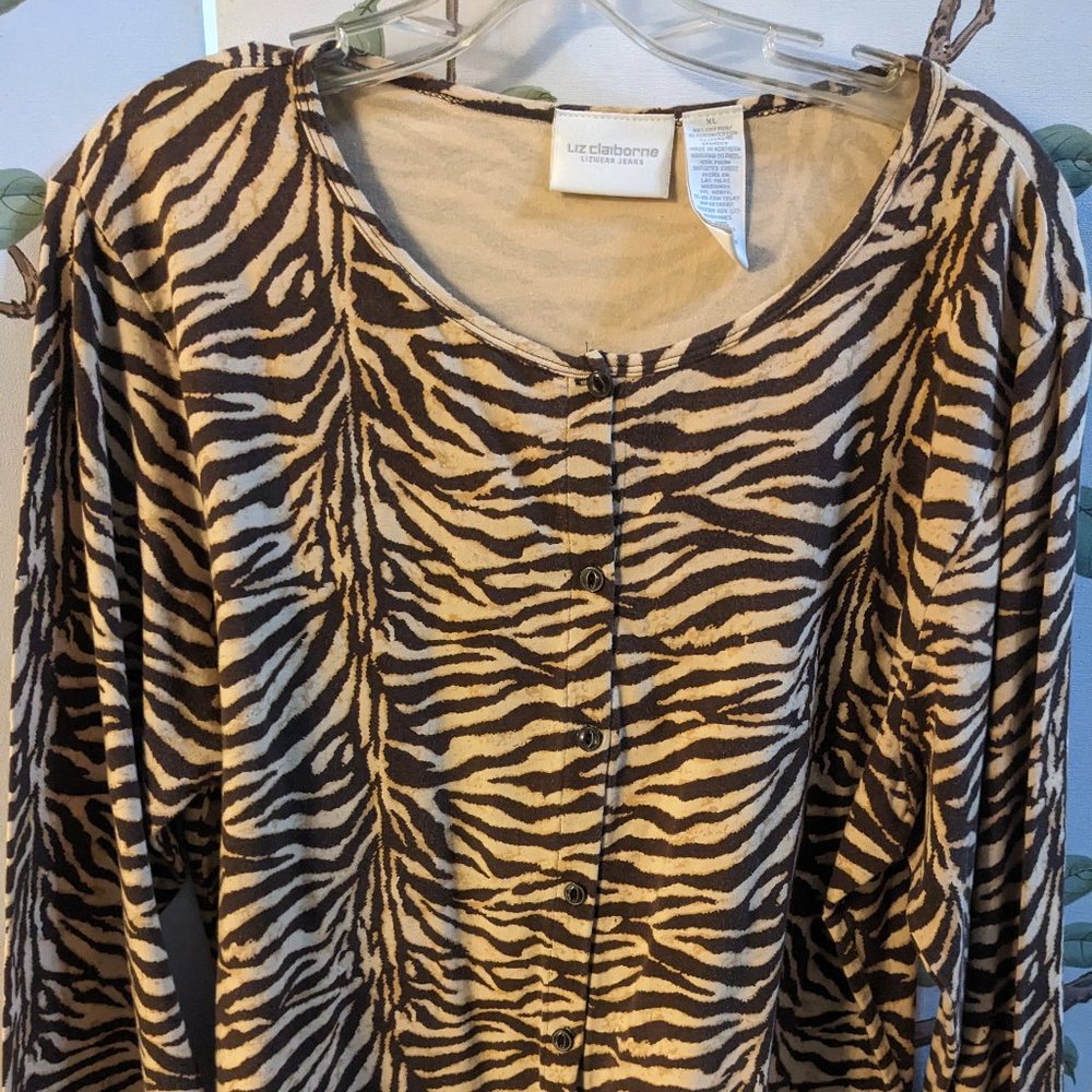 Animal Print cardigan sweater